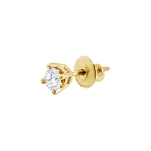 Load image into Gallery viewer, Round Four Prong Basket Earring with Lab Grown Diamonds in 14K Gold
