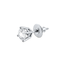 Load image into Gallery viewer, Round Four Prong Basket Earring with Lab Grown Diamonds in 14K Gold
