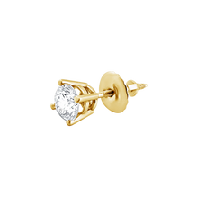 Load image into Gallery viewer, Round Four Prong Basket Earring with Lab Grown Diamonds in 14K Gold
