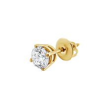 Load image into Gallery viewer, Round Four Prong Basket Earring with Lab Grown Diamonds in 14K Gold
