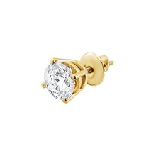 Load image into Gallery viewer, Round Four Prong Basket Earring with Lab Grown Diamonds in 14K Gold
