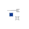 Square Four Prong Basket Earrings with Push Post (Metal Mold)