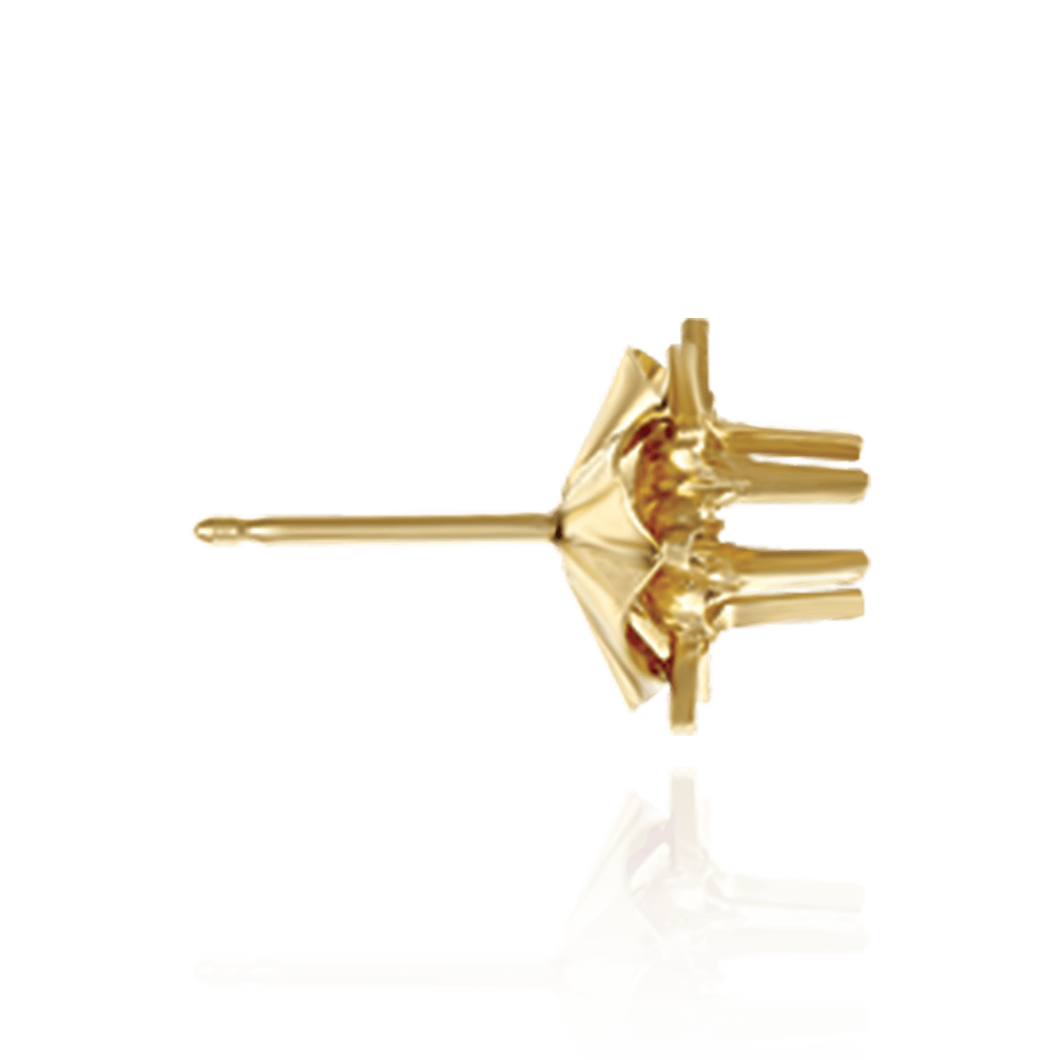 14K Gold ITI NYC Round Spoke Reflector Earrings