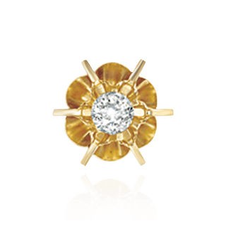 Round Spoke Reflector Earrings with Push Post