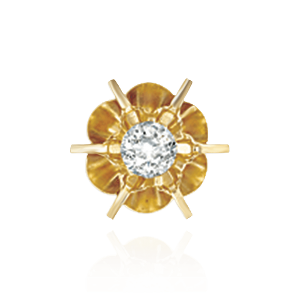 14K Gold ITI NYC Round Spoke Reflector Earrings