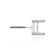 Load image into Gallery viewer, Square Four Prong Basket Earrings with Screwback
