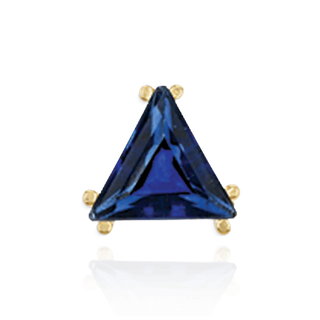 14K Gold ITI NYC Triangle Double Prong Earrings