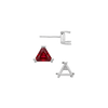 Triangle Double Prong Earrings with Push Post