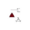 Triangle Double Prong Earrings with Push Post