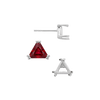 Triangle Double Prong Earrings with Push Post