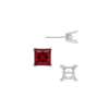 Square V-End Filigree Earrings with Push Post