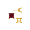Square V-End Filigree Earrings with Push Post