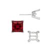 Square V-End Filigree Earrings with Push Post