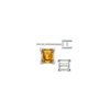 Square V-End Basket Earrings with Push Post