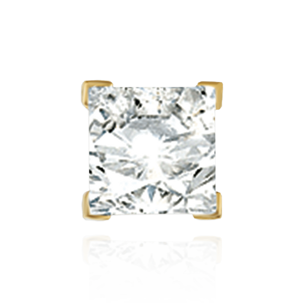 14K Gold, 18K Gold, Platinum ITI NYC Square V-End Basket Earrings