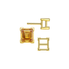 Square V-End Basket Earrings with Push Post