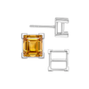 Square V-End Basket Earrings with Push Post