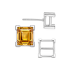 Square V-End Basket Earrings with Push Post