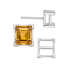 Square V-End Basket Earrings with Push Post