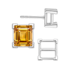 Square V-End Basket Earrings with Push Post