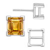 Square V-End Basket Earrings with Push Post