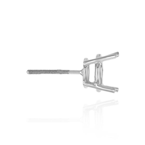 ITI NYC Round Four Prong Standard Weight Basket Earrings with Screw Post