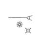 Round Four Prong Standard Weight Basket Earrings with Screw Post