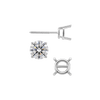 Round Four Prong Standard Weight Basket Earrings with Screw Post