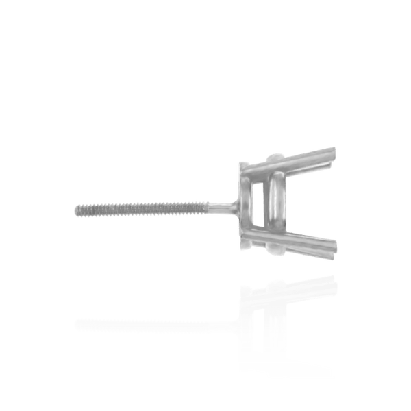 ITI NYC Round Four Prong Medium Weight Basket Earrings with Screw Post