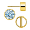 Round Bezel Earrings with Bearing (Metal Mold)