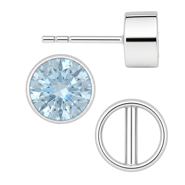Round Bezel Earrings with Bearing (Metal Mold)