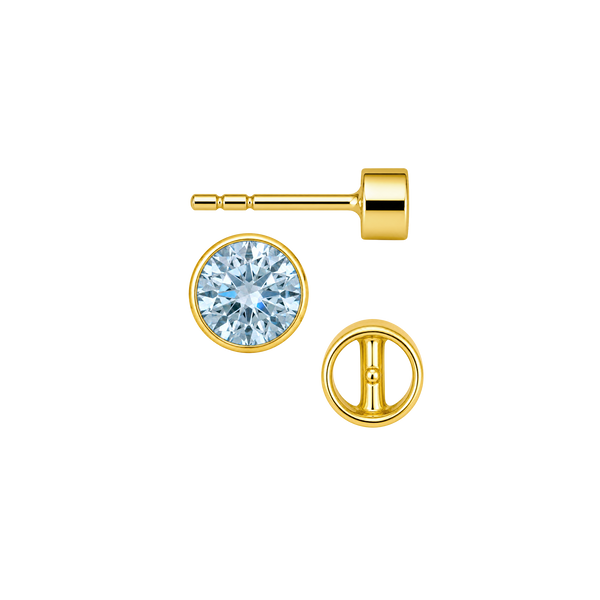Round Bezel Earrings with Bearing (Metal Mold)