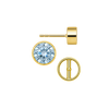 Round Bezel Earrings with Bearing (Metal Mold)