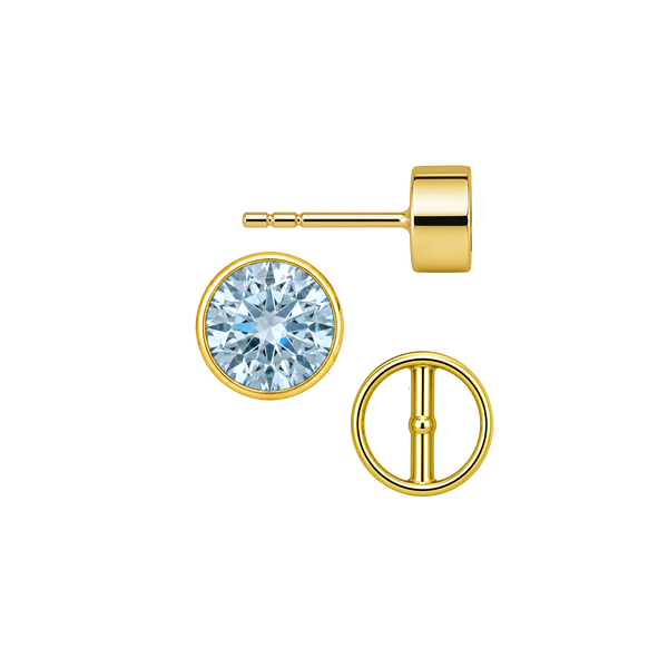 Round Bezel Earrings with Bearing (Metal Mold)