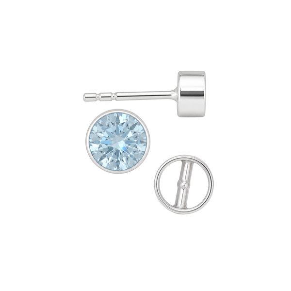 Round Bezel Earrings with Bearing (Metal Mold)