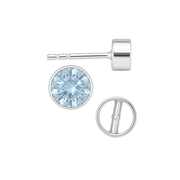 Round Bezel Earrings with Bearing (Metal Mold)