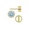 Round Bezel Earrings with Bearing (Metal Mold)