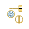Round Bezel Earrings with Bearing (Metal Mold)