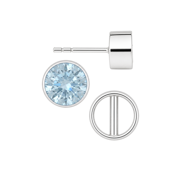 Round Bezel Earrings with Bearing (Metal Mold)