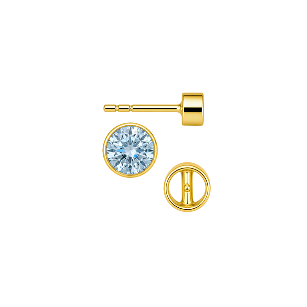 Round Bezel Earrings with Bearing (Metal Mold)