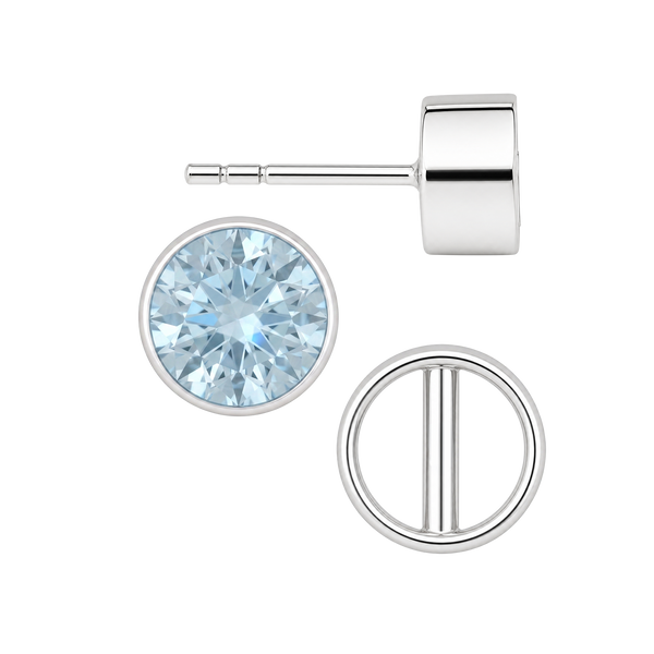 Round Bezel Earrings with Bearing (Metal Mold)