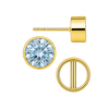 Round Bezel Earrings with Bearing (Metal Mold)