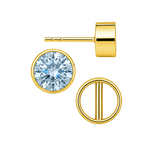 Round Bezel Earrings with Bearing (Metal Mold)
