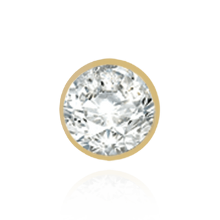 14K Gold ITI NYC Round Bezel Earrings with Bearing (Metal Mold)