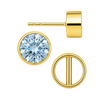 Round Bezel Earrings with Bearing (Metal Mold)