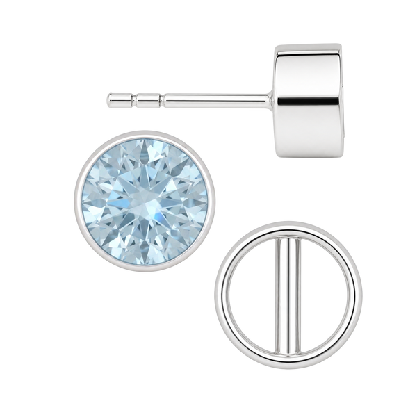 Round Bezel Earrings with Bearing (Metal Mold)