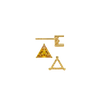 Triangle Filigree Earrings with Push Post
