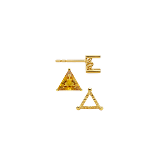 Triangle Filigree Earrings with Push Post