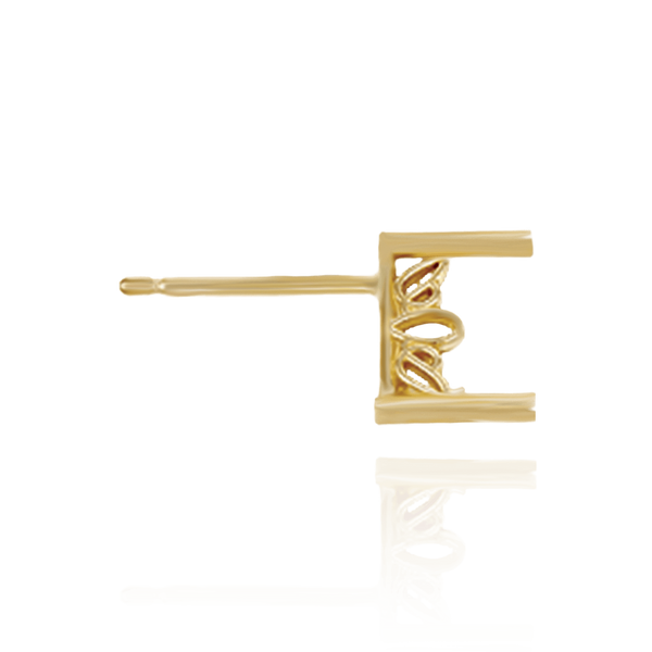 14K Gold ITI NYC Triangle Filigree Earrings