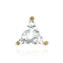 Load image into Gallery viewer, 14K Gold ITI NYC Triangle Filigree Earrings

